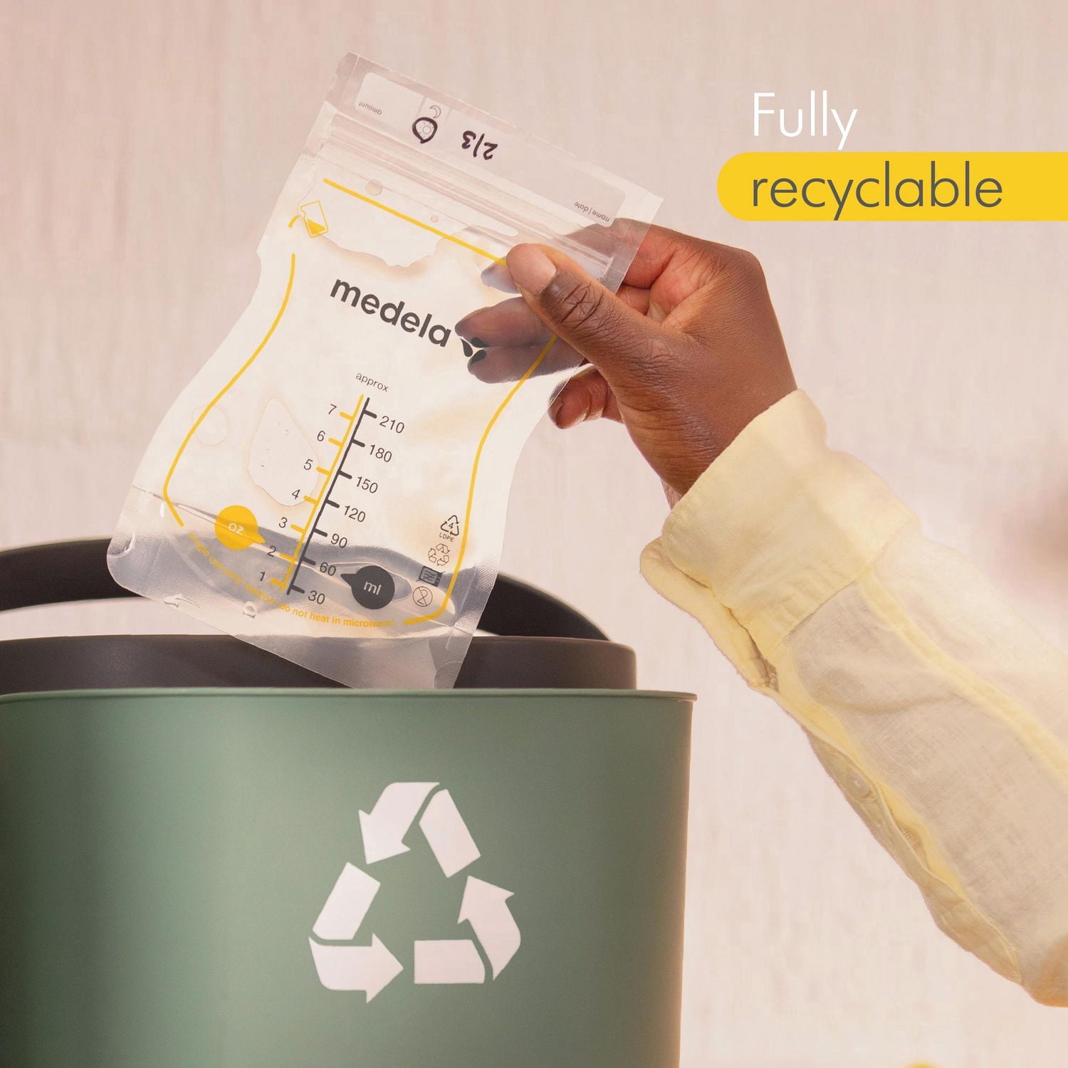Medela Easy Pour Breast Milk Storage Bags, 50 Bags