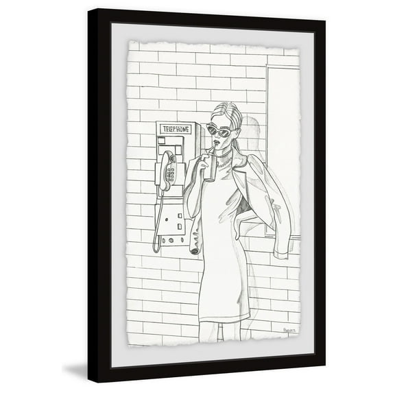 Parvez Taj 'On the Telephone' Framed Painting Print 16 x 24