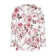 thumbnail image 4 of Cyber And Monday Deals CFLVAEK Women Blouses Boho Floral Print Shirts Cold Shoulder 3/4 Sleeve Tunic Tops Casual Round Neck Trendy Blouses for Fashion, 4 of 5