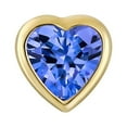 thumbnail image 2 of Bling Jewelry Womens Tiny Cubic Zirconia Heart Cartilage Ear Stud 14K Gold Simulated Birthstone 4MM (single), 2 of 6