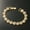 Gold Bracelet 8inch, variant on Round Rhinestone Necklace Men's Fashion Stitching