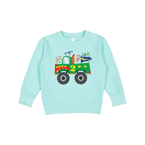 Inktastic 2nd Birthday Monster Truck Toddler Sweatshirt