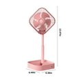 thumbnail image 3 of Portable Pedestal Fan Foldable Desk Standing Fan 1200mAh Rechargeable Battery 3 Speed USB Quiet Adjustable Height Wireless for Home Kitchen Office Outdoor Camping Travel, 3 of 5