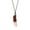 Pink, Brown, variant on Inc Clear Resin Wooden Bar Adjustable Leather Cord Necklace for Women, Teens | Wood Anniversary Gift