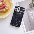thumbnail image 5 of Compatible with 13 Pro Max Case，3D Love Water Ripple Pattern，Soft TPU Slim Shockproof Satin Glossy Cover for Girls Boys.（Black）, 5 of 12