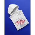 thumbnail image 3 of Hand Sketched Happy 4Th Of July Hoodie Women -Image by Shutterstock, Female 3X-Large, 3 of 4