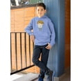 thumbnail image 2 of Boy With Pet Fish Hoodie Juniors -Image by Shutterstock,  Small, 2 of 4