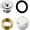 Chrome, variant on Gold Brushed tub Drain Lift &Turn Tub Trim Set with Two-Hole Overflow Faceplate Conversion Kit Assembly, Bathtub Drain Replacement Trim Kit and Universal Fine/Coarse Thread, Gold Brushed