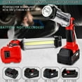 thumbnail image 2 of For Craftsman 20V Li-ion Battery 35W Handheld Flashlight Emergency Light Portable LED Light With USB Hook, 2 of 6