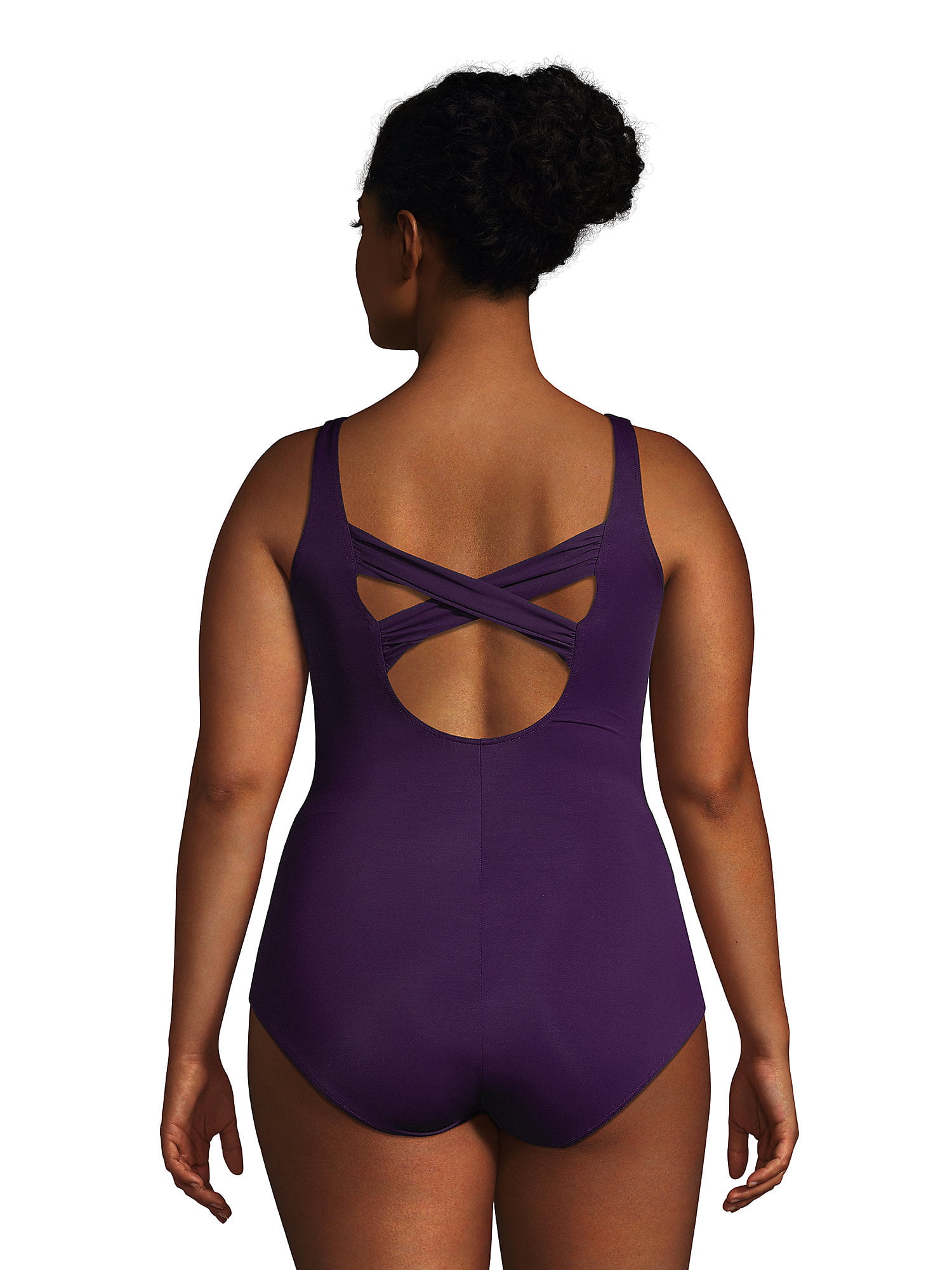 Lands' End Women's Plus Size DDD-Cup SlenderSuit Carmela Tummy Control  Chlorine Resistant One Piece Swimsuit