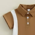thumbnail image 6 of Toddler Boy Summer Clothes Kids Summer Short Sleeve Casual Stripe Polo Shirt and Short Suit Back to School Outfit Outfit Boy Teen Outfits Boys, 6 of 7