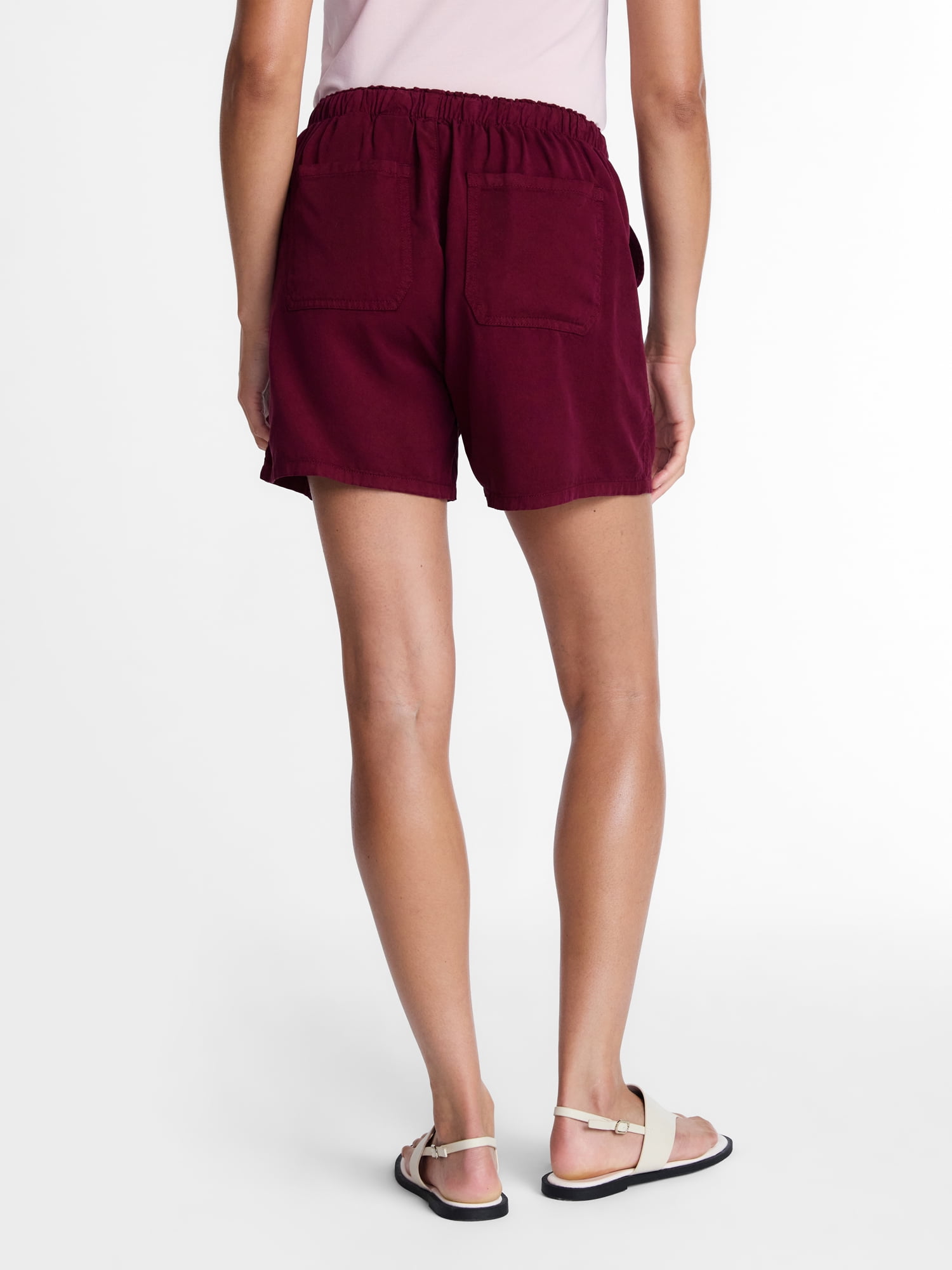 Time and Tru Women's Soft Utility Shorts, 4" Inseam, Sizes XS-XXXL