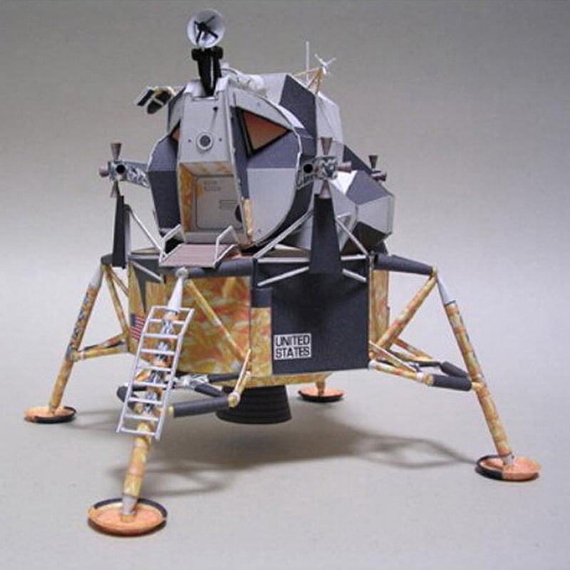 1:48 Scale NASA Moon Spaceflight Apollo 11 DIY Handcraft Paper Model Kit 