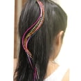 thumbnail image 3 of Sexy Sparkles Real Rooster Feather Hair Extensions, Long Rainbow Colors with Beads and Loop Tool Kit - 20 Feathers, 3 of 5