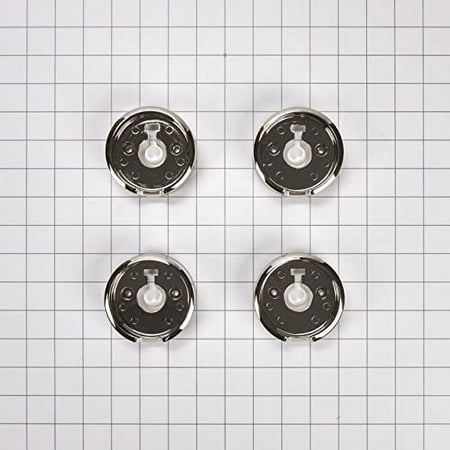 JennAir - Set of 4 Control Knob Bezels for Range Surface/Grille - Chrome