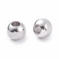 thumbnail image 3 of 100pcs Non-Tarnish Textured 304 Stainless Steel Beads Round Stainless Steel color 8mm Hole: 3.5mm, 3 of 3