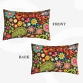 thumbnail image 4 of Balery Hippie Peace Love Pillow Covers,Bed Pilowcases,Reversible Plush Throw Pillow Covers End Pillow Encasement,Pillow Case - 16"X24", 4 of 9