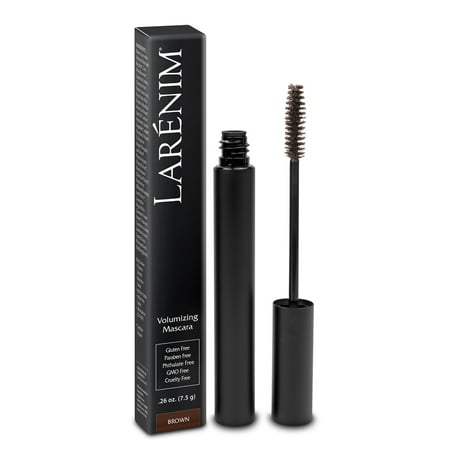 Larénim Brown Volumizing Mascara | Lash-Boosting Formula for Fuller, Longer, Thicker Lashes | Smudge & Smear Proof | Gluten Free | (Best Mascara For Fuller Thicker Lashes)