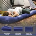 thumbnail image 3 of TOBTOS 6" Extra-Thick Camping Sleeping Pad with Pillow, Inflatable Air Mattress for Backpacking, Hiking, Tent (Blue), 3 of 8