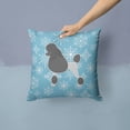 thumbnail image 2 of Winter Snowflake Dog Profile Art Fabric Decorative Pillow, 2 of 4