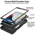 thumbnail image 2 of Hard Back Cover Case for Apple 10.2-inch iPad 9th/8th/7th Generation (2021/2020/2019) - Portable Case with Rotating View Kickstand & Shoulder/Hand Strap,  Shockproof Sturdy Rugged Cover, Black, 2 of 8