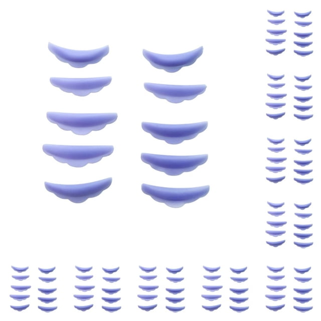 Minnieouse 5 pares de rizador de pestañas, elevador de pestañas, herramientas de belleza para permanente de silicona, color morado Type1 NO1