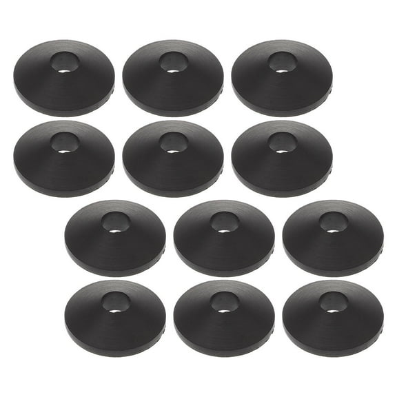KALLORY Tank to Bowl Gasket 12Pcs Black Conical Rubber Washers 0.98X0.98X0.39in