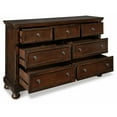 thumbnail image 6 of Ashley Furniture Porter 7-Drawer Traditional Wood Dresser in Dark Brown, 6 of 7