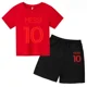 thumbnail image 5 of Nueva camiseta y pantalones cortos con estampado de Messi para niños y adolescentes, conjunto de 2 piezas, ropa de fútbol para niños y niñas, traje deportivo de moda de manga corta de verano, 5 of 5