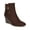 Dark Chocolate Ecomicro, variant on LifeStride Womens Gio Boot Faux Leather Strappy Booties