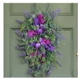 thumbnail image 5 of Nkmbld Front Door Wreath, Green Leaf Tulip Wreaths for Indoor Outdoor Farmhouse Home Porch Wall Window Festival Wedding Decor, 5 of 8
