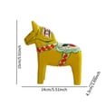thumbnail image 3 of CarpNettore Dalecarlian Horse Sculpture and Wicker Rattan Basket Fruit Bowl Handcrafted Animal Figurine and Woven Organizer for Home Decor and Kitchen Display, 3 of 8