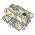 thumbnail image 4 of Large Pencil Case Big Capacity 3 Compartments Zipper Pencil Pouch For Teen Boys Girls School Students, 4 of 4