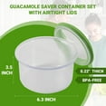 3Pack Guacamole Saver Container Set with Airtight Lids Keep Your