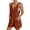 Brown, variant on Women’s Knot Strap Button Front Short Overall Romper, Loose Sleeveless Solid Pocket Jumpsuit for Summer Casual Daily Outdoor Wear Green XXL