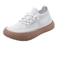 thumbnail image 3 of Willtoo Women's Knit Mesh Sneakers Breathable Wide Toe Box Lace-Up Walking Shoes Non Slip Lightweight Casual Footwear, 3 of 5