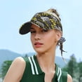 thumbnail image 5 of Kdxio White Retro Off-Road Vehicle Print Sun Visor Hat Golf Visor Adjustable Velcro Outdoor Sports Cap for Men Women, 5 of 7