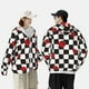 thumbnail image 4 of Fotbe Ladybugs Of Black And White Checkers Chaqueta con Protección Solar UPF 50+ para Hombre y Mujer, Camisa con Capucha y Bolsillos-Medium, 4 of 7