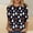 Black A, variant on Women Halloween Ghost Pumpkin Bat All Over Print Crew Neck 3/4 Sleeve Casual T-Shirt Navy L