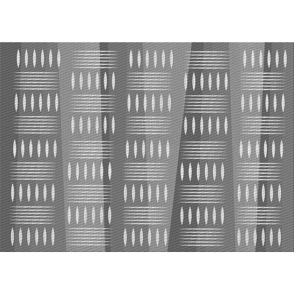 Ahgly Company Indoor Rectangle Patterned Ash Gray Area Rugs, 7' x 10'