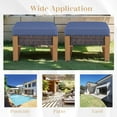 thumbnail image 5 of Gymojoy 2-Piece Brown Wicker Outdoor Ottoman Patio Rattan Footrest Seat Steel Frame Foostool with Removable Blue Cushions, 5 of 7