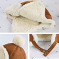 thumbnail image 4 of Gorro de invierno kakaforsa para bebé niño, cálido, de forro polar, de 6 a 2 años, color café, 4 of 6