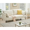 thumbnail image 7 of 3 Seater 78 Inch Chenille Sofa Modern Sofa with 2 Pillows, Comfy Couch for Living Room Apartment Bed Room, Beige, 7 of 7
