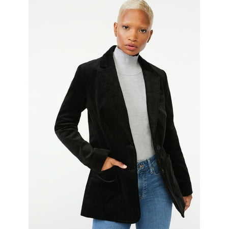 Free Assembly Women's Patch Pocket Corduroy Blazer