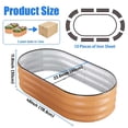 thumbnail image 3 of SnugNiture 4x2x1 ft Galvanized Garden Bed, 2 Pcs Orange Oval Planters for Vegetables and Outdoor Plants, 3 of 5