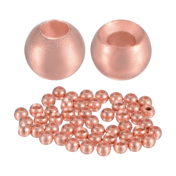 Uxcell 2mm Dia Tungsten Beads for Fly Tying [50PCS] - Slotted Head Ball- [#18-20 - Copper Tone] Sink Deeper Tapered Hole Fly Fishing Materials