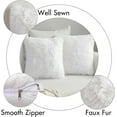 thumbnail image 2 of TETOU 18"x18"Set of 2 Christmas Pillow Covers,Xmas Soft Faux Fur Plush Couch Cushion for Sofa Bedroom Living Room Home Farmhouse Winter Christmas Decor (White), 2 of 8