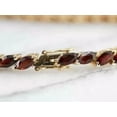 thumbnail image 3 of Hitanshu Jewels Beautiful 14K Yellow Gold Over Marquise Cut Red Cubic Zirconia Tennis Women's Bracelet, 3 of 5