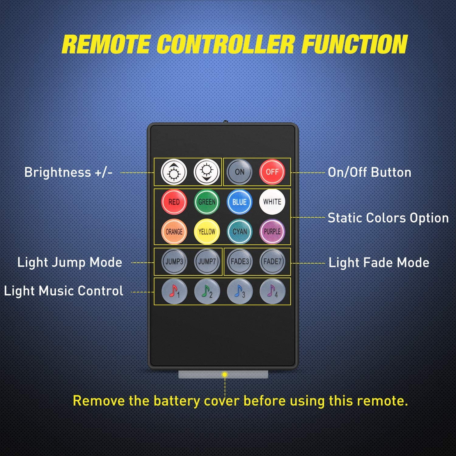 Nilight RGB Car Interior Lights and Exterior Underglow Kit, Multi-Color LED Ambient Lighting System with Remote Control for Cars, Trucks and SUVs