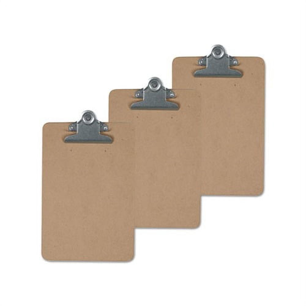 Hartfaser-Unterlage Mit Clip – Größe 21,6 X 35,6 Cm – Braun, Für Büro & Baustelle